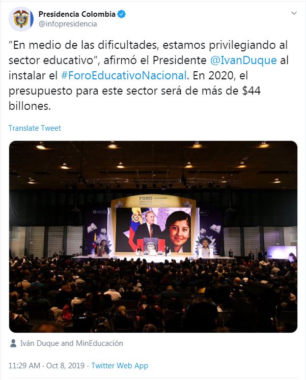 aprendizajes Histórica inversión para la educación en Colombia