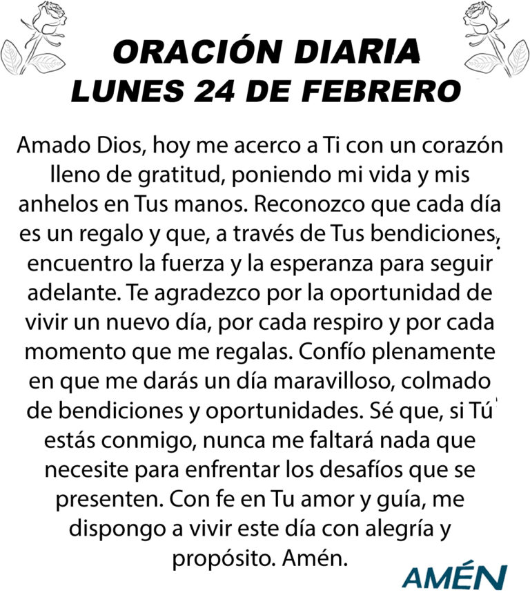 Oracion diaria 24 de febrero