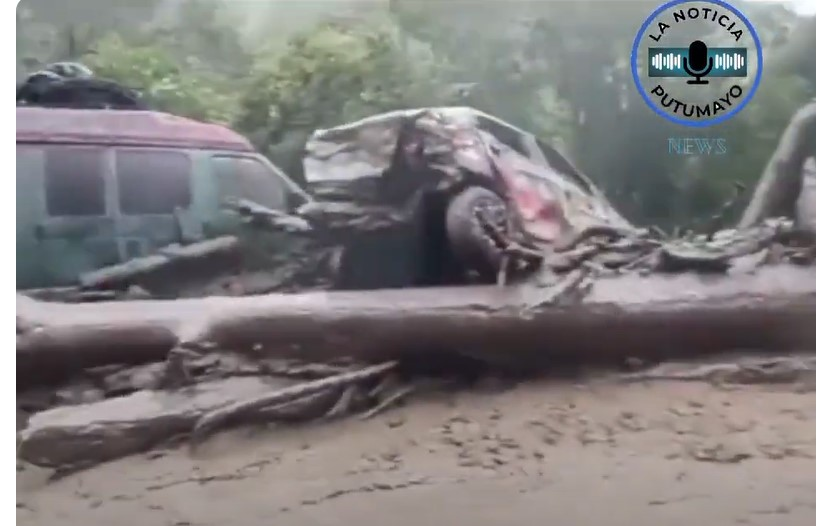 image-4 Creciente súbita causa emergencia en la vía Pasto-Santiago, Putumayo