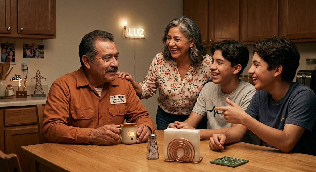 image Circuito cerrado: el colmo de vivir con la Luz y dos hijos que le siguen la corriente.